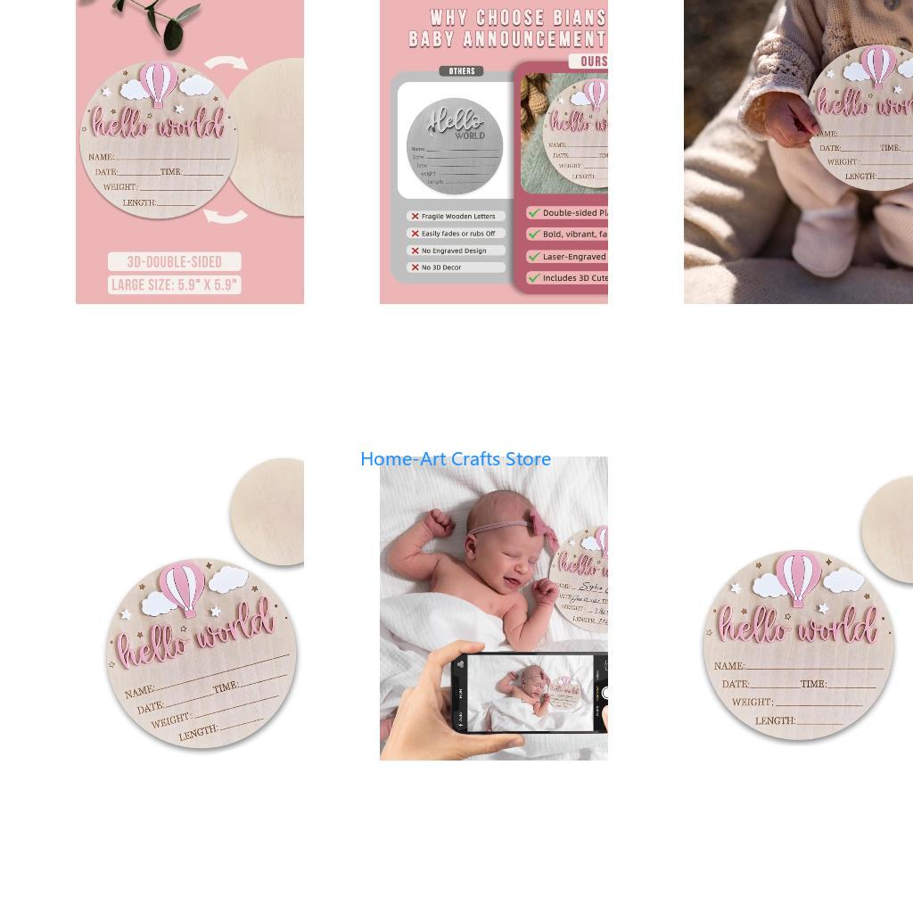 Baby Nursery Keepsake - Y3NA Customizable Baby Birth Keepsakes Plaque