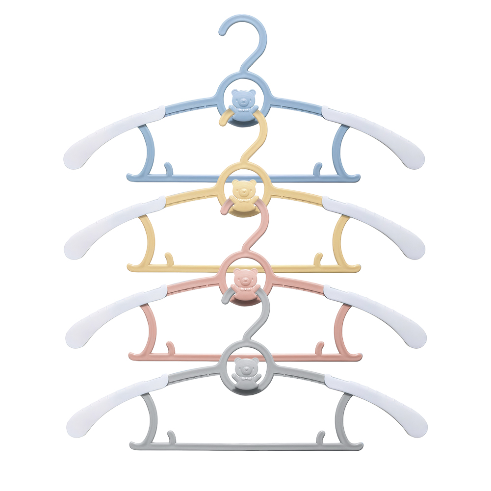 Baby Nursery Hangers - 10Pcs Extendable Kids Clothes Hanger Space