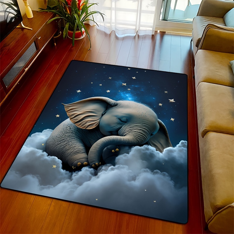 Soft Rug Nursery - Dreamy Elephant Rug for Nursery |