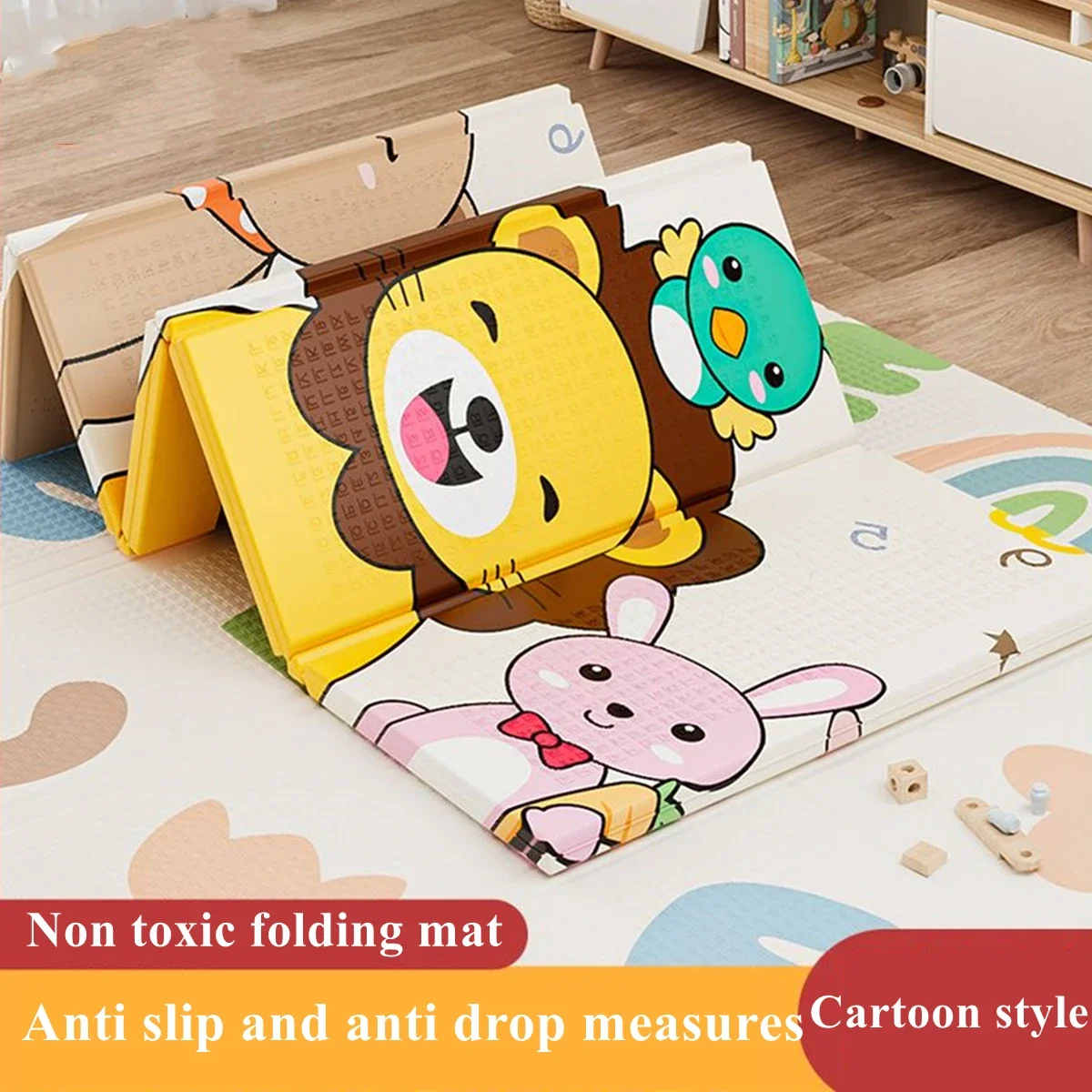 Non-Toxic Baby Play Mat Foldab - Soft Rug Nursery 评论和价格