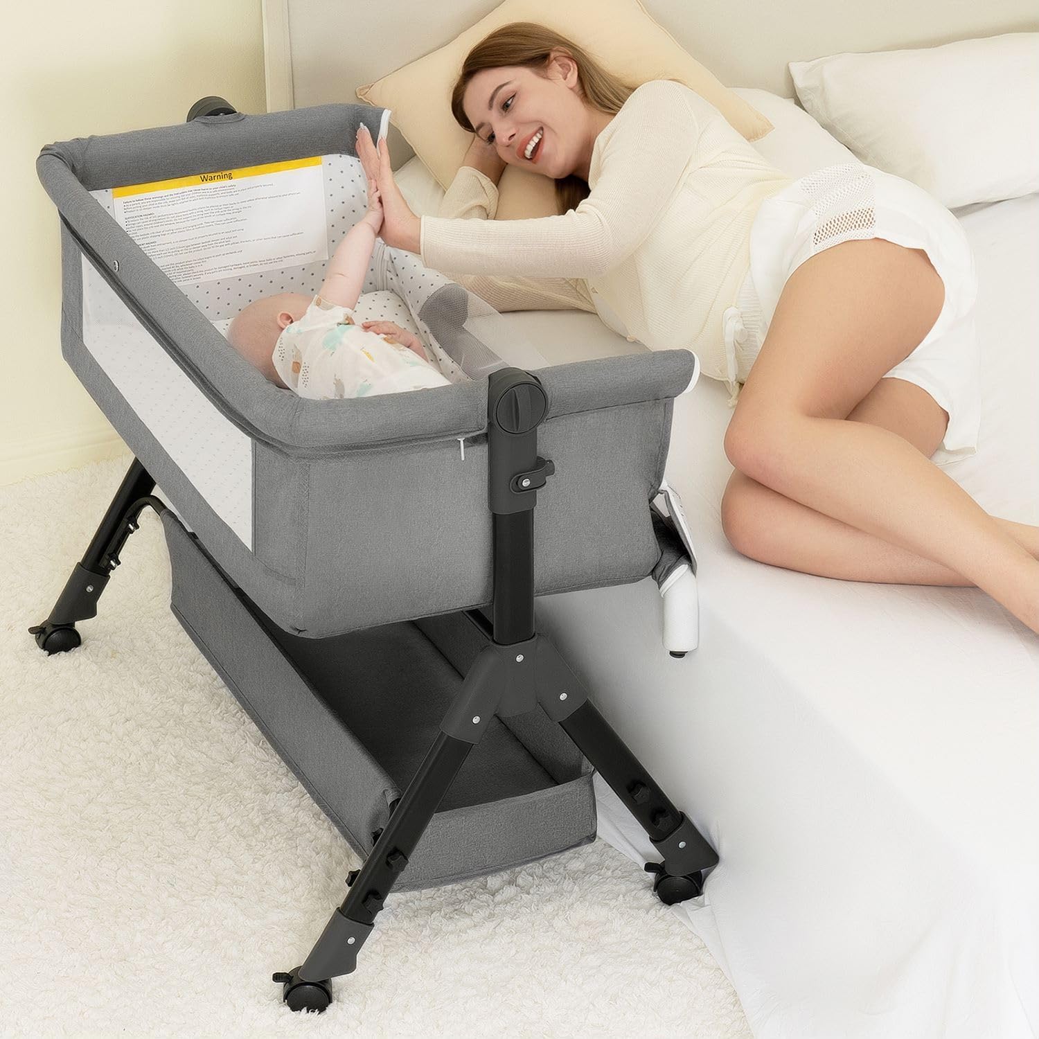3 In 1 Baby Bassinet Bedside S - Bassinet Bedside Sleeper 评论和价格