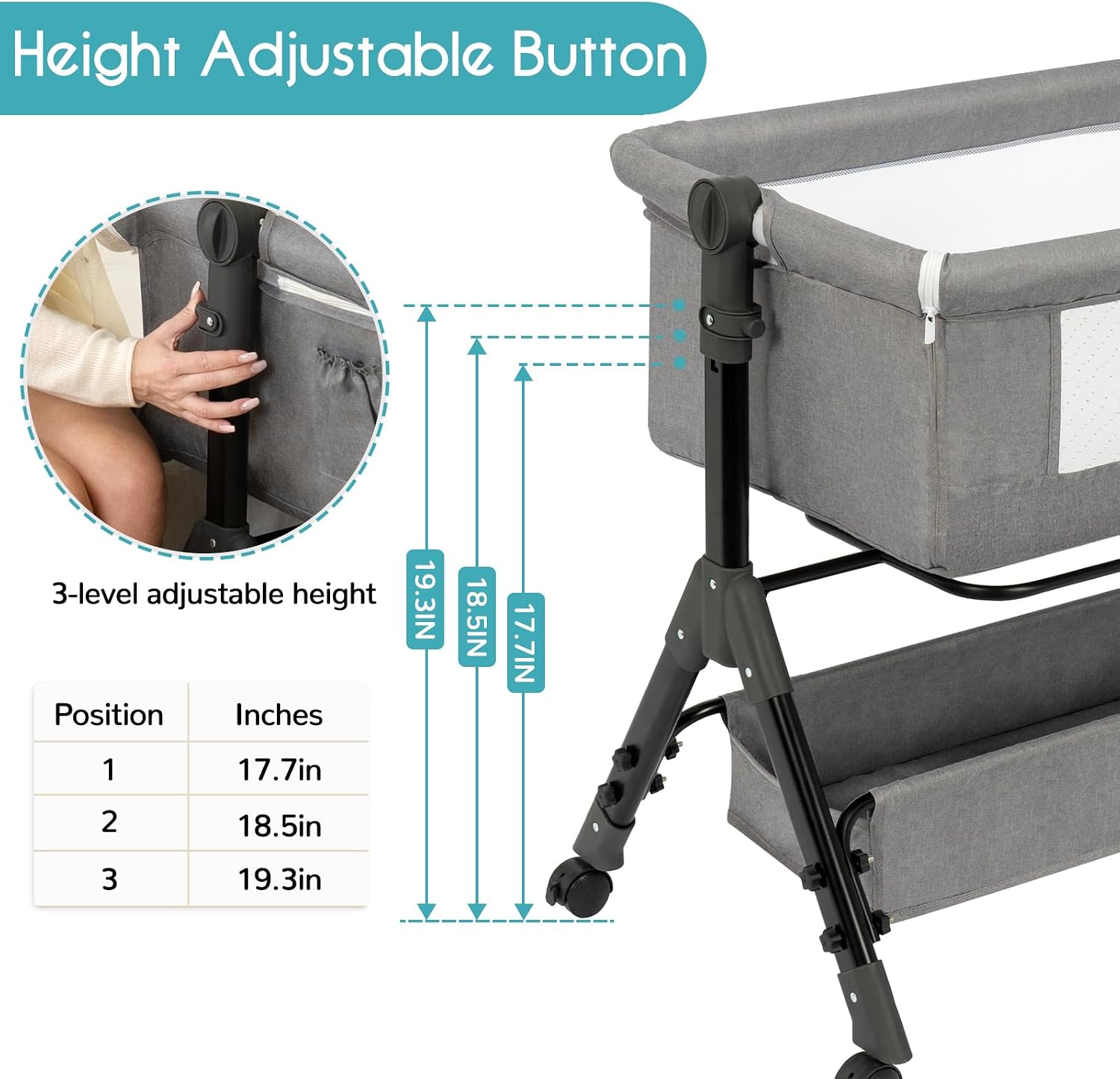 3 In 1 Baby Bassinet Bedside S - Bassinet Bedside Sleeper 评论和价格