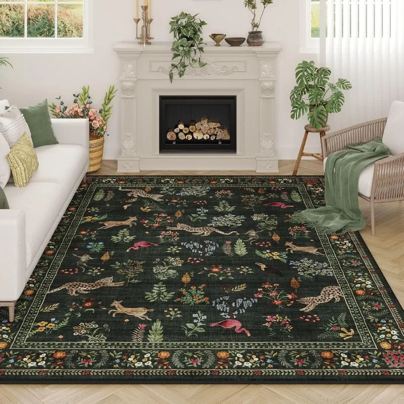Carpet for Living Room Floral  - Soft Rug Nursery 评论和价格