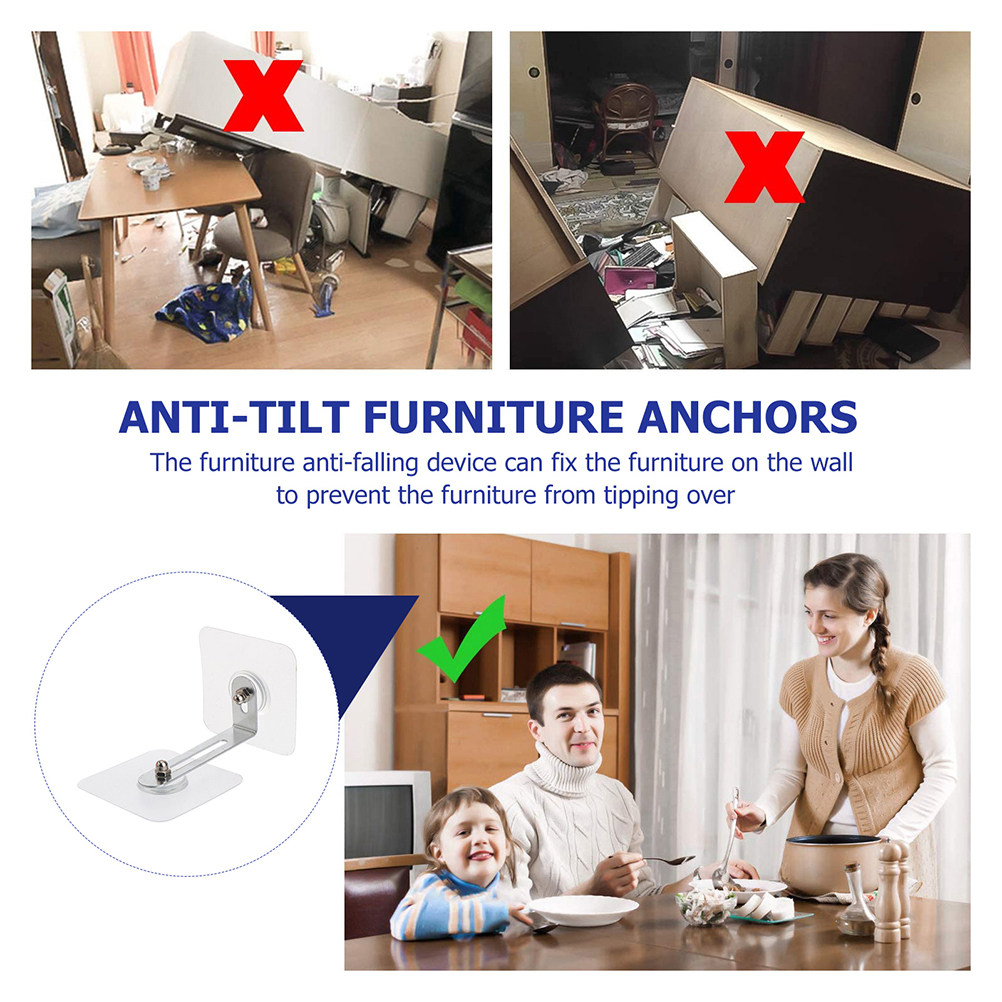 6Pcs Reliable Anti Tip Furnitu - Baby Nursery Bookcase 评论和价格