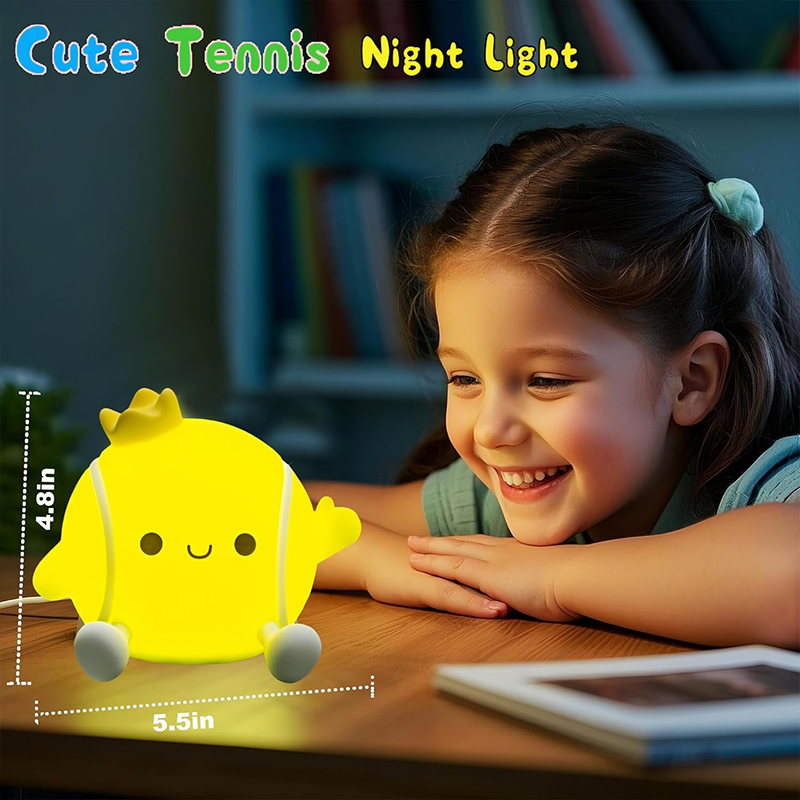 Cute Tennis Night Light Silico - Baby Nursery Egg Light 评论和价格
