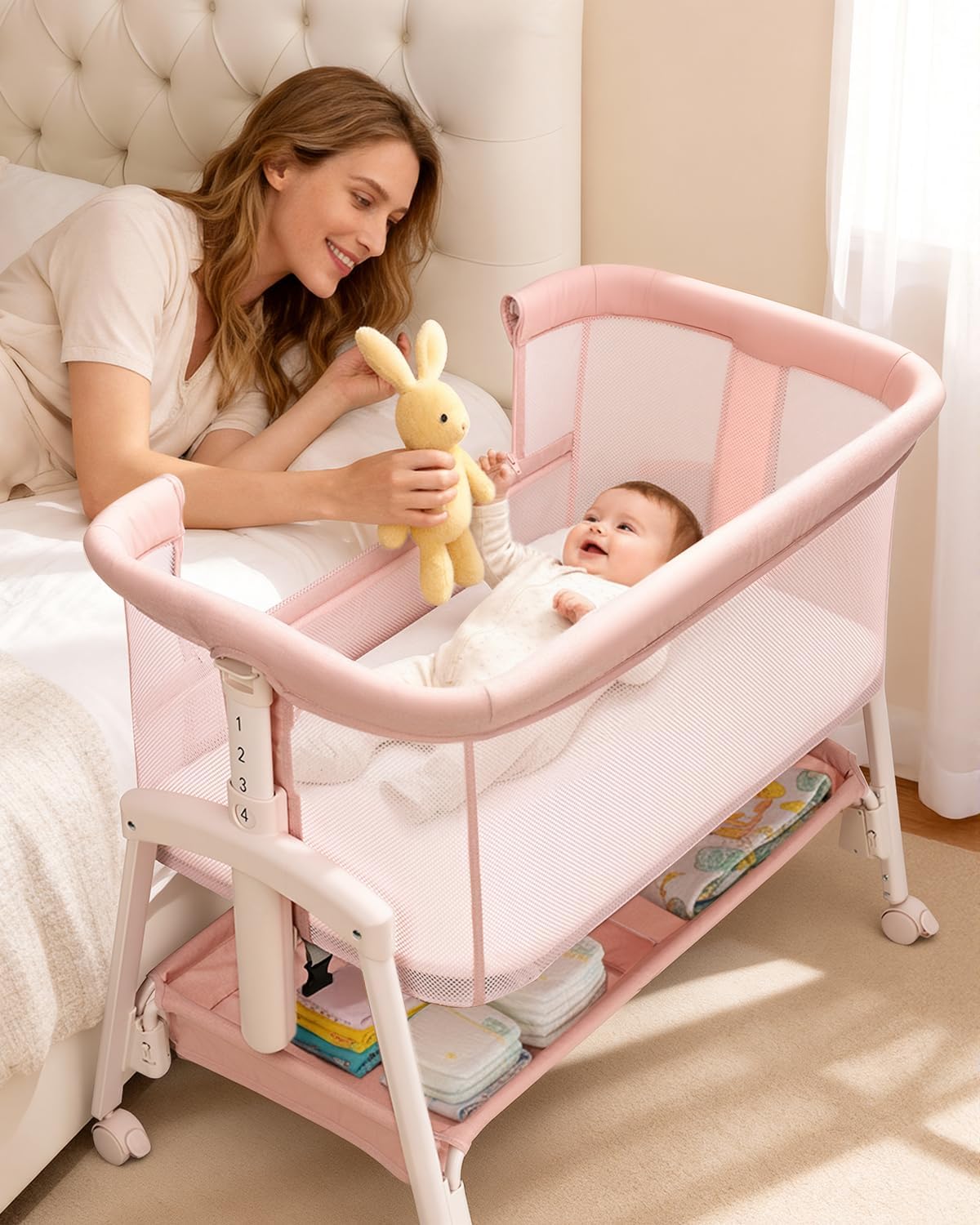 3 In 1 Baby Bassinet Newborn B - Bassinet Bedside Sleeper 评论和价格