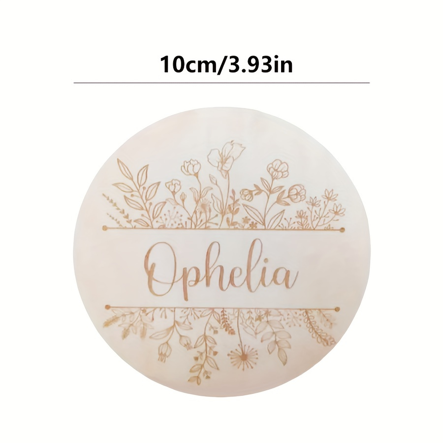 Personalized Floral Engraved N - Baby Nursery Name Sign 评论和价格