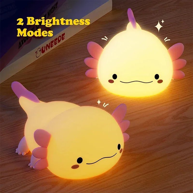 Cute Axolotl Night Light Silic - Baby Nursery Egg Light 评论和价格