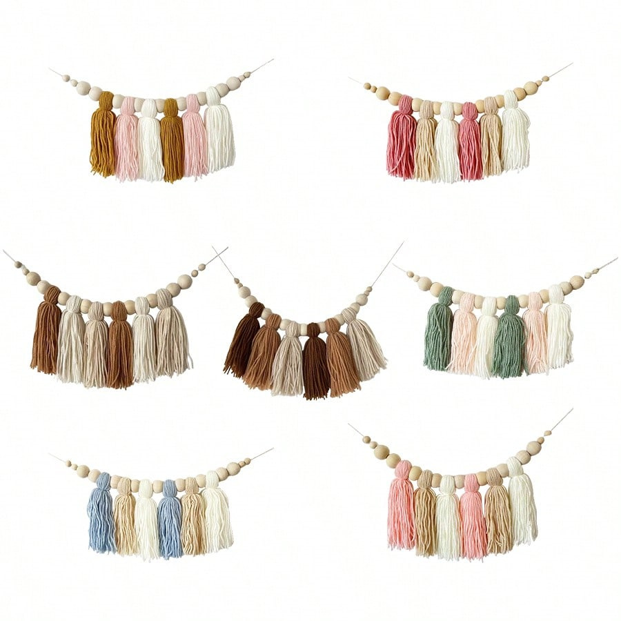 Boho Cotton Tassel Garland Wal - Baby Nursery Garland 评论和价格