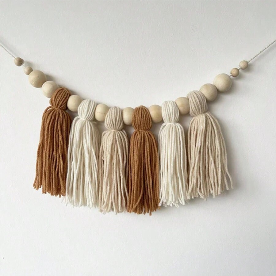 Boho Cotton Tassel Garland Wal - Baby Nursery Garland 评论和价格
