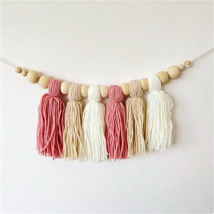 Boho Cotton Tassel Garland Wal - Baby Nursery Garland 评论和价格