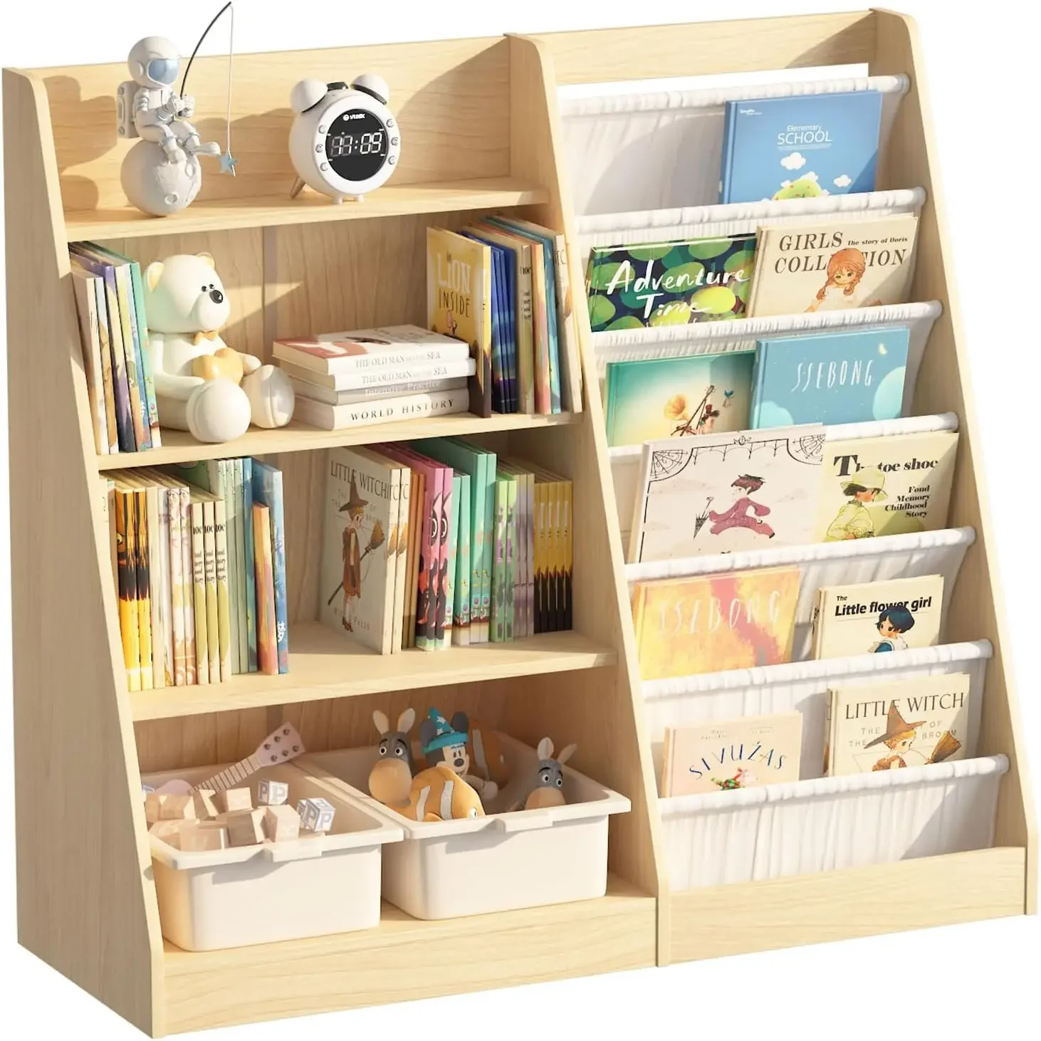 4 Tier Kids Bookshelf Baby Tod - Baby Nursery Bookcase 评论和价格