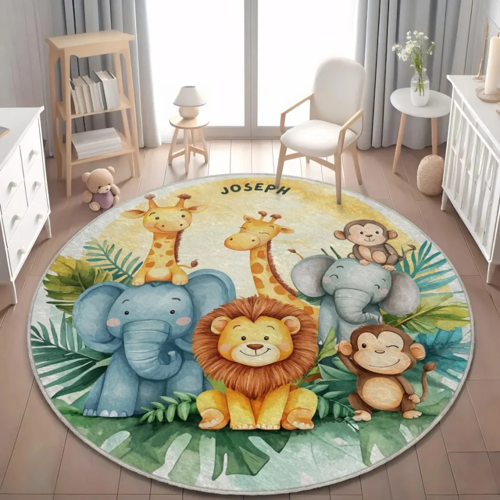 Wild Safari Animal Floor Mat G - Soft Rug Nursery 评论和价格