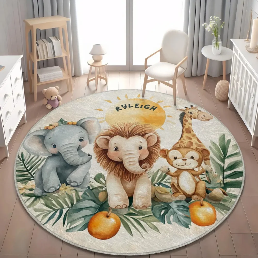 Wild Safari Animal Floor Mat G - Soft Rug Nursery 评论和价格