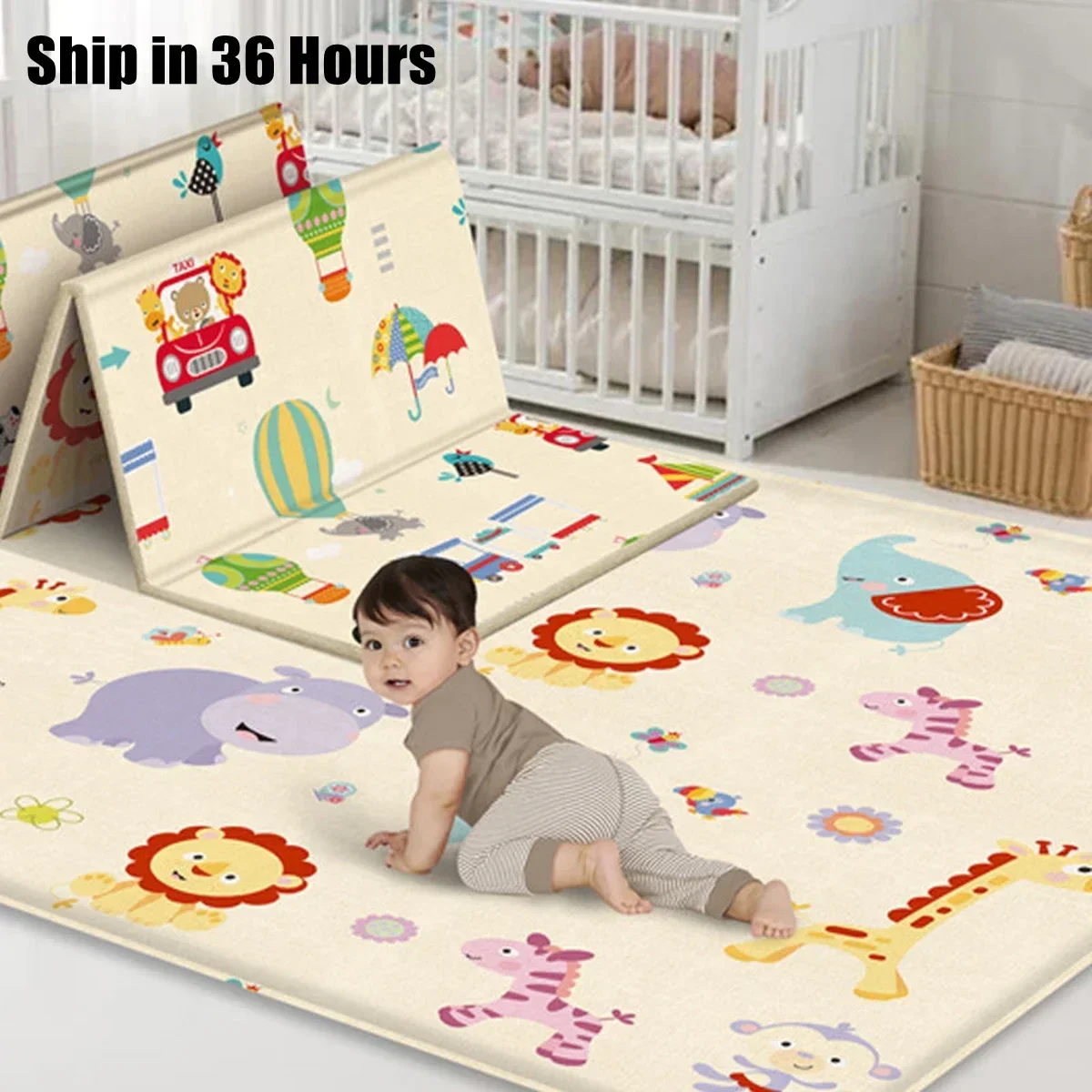 Educational Foldable Baby Play - Soft Rug Nursery 评论和价格