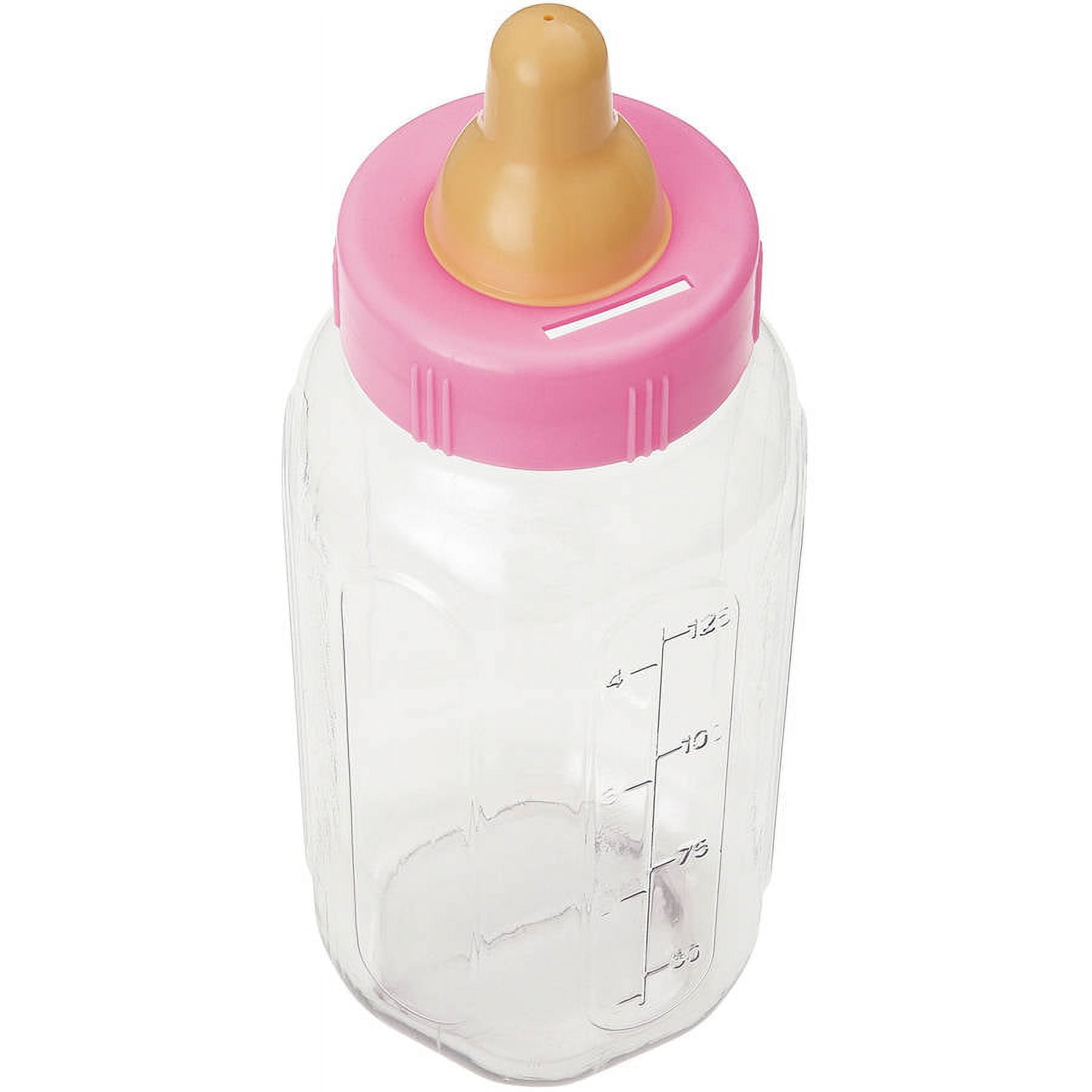 11 Inch Pink Plastic Baby Bott - Baby Nursery Keepsake 评论和价格