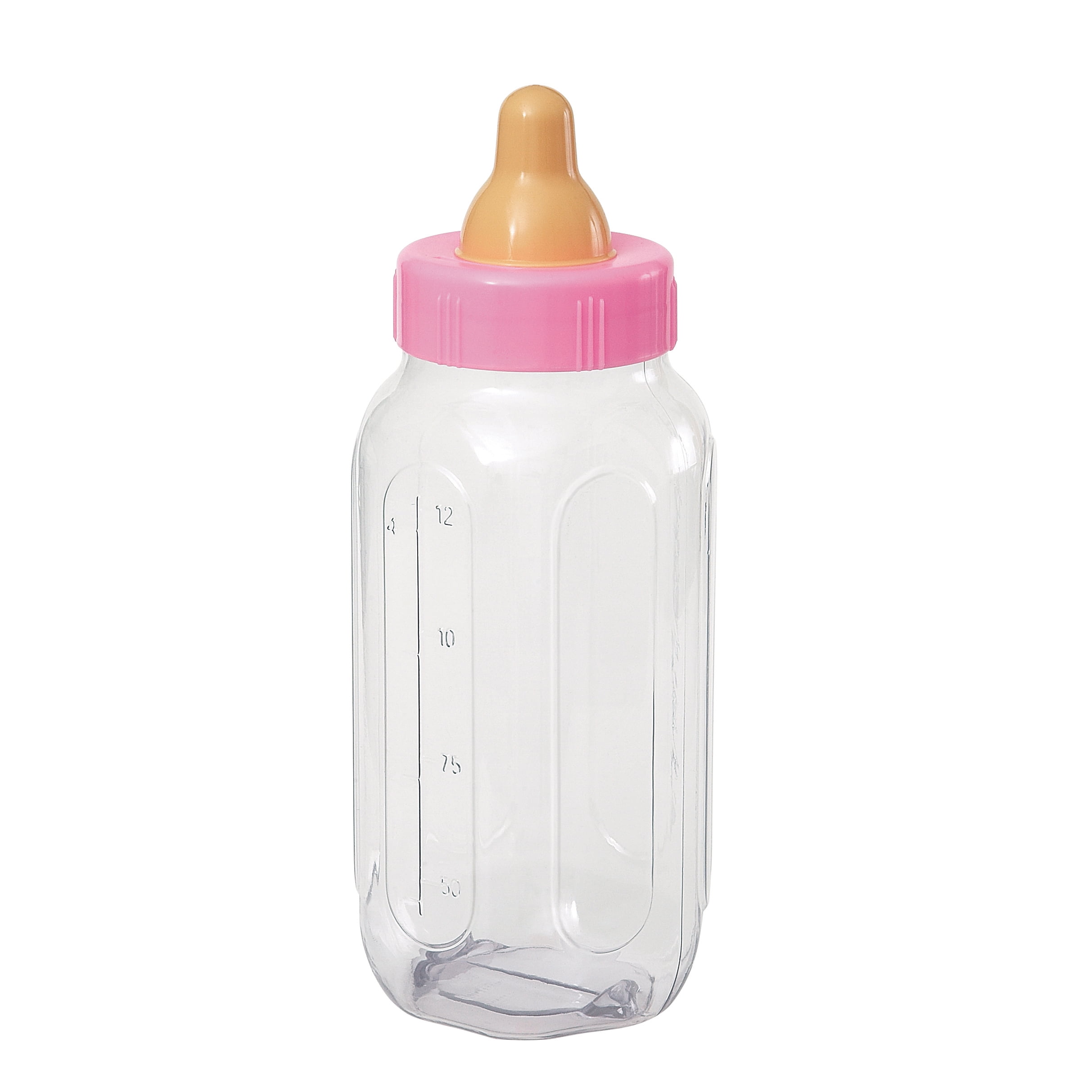 11 Inch Pink Plastic Baby Bott - Baby Nursery Keepsake 评论和价格