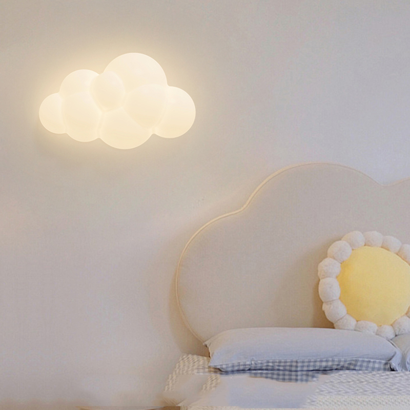 White Cloud Wall Lamps for Chi - Baby Nursery Egg Light 评论和价格