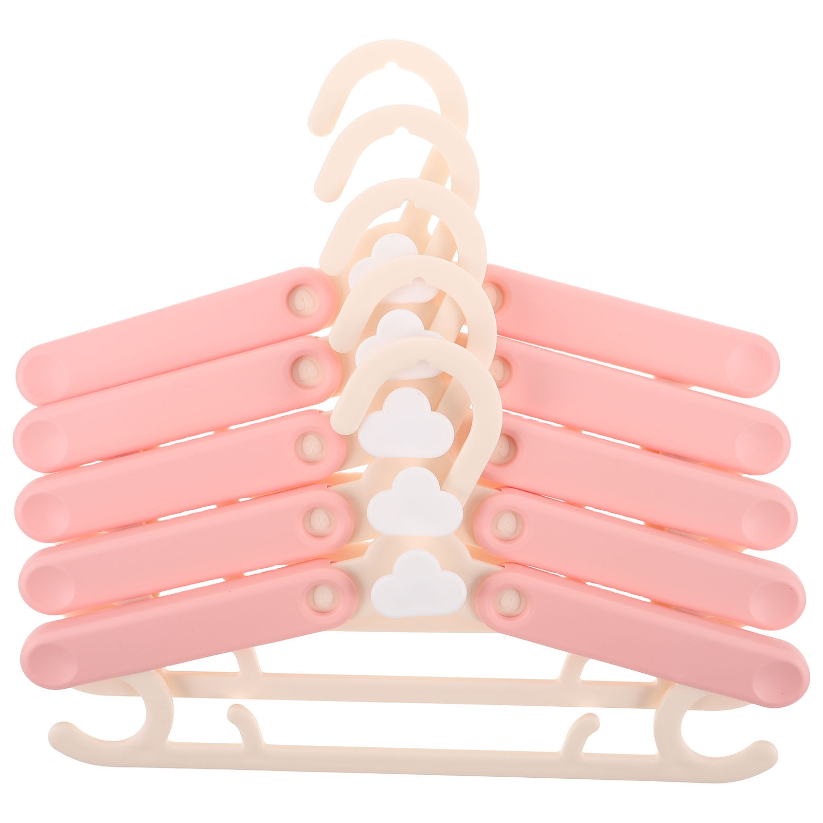 5Pcs Kids Adjustable Plastic H - Baby Nursery Hangers 评论和价格