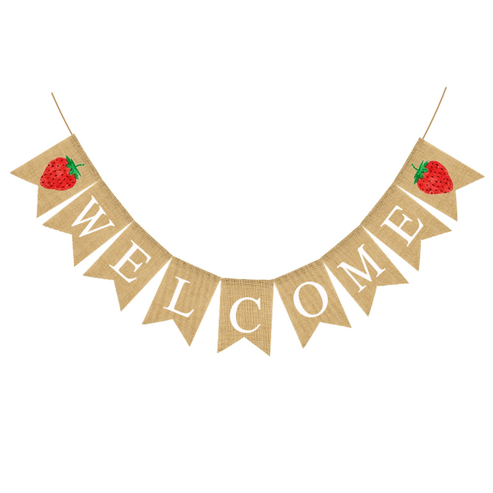 Baby Shower Linen Banner Straw - Baby Nursery Garland 评论和价格