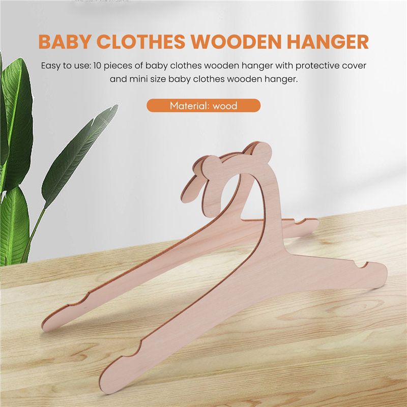 A04G-10 Pcs Wooden Hanger For  - Baby Nursery Hangers 评论和价格