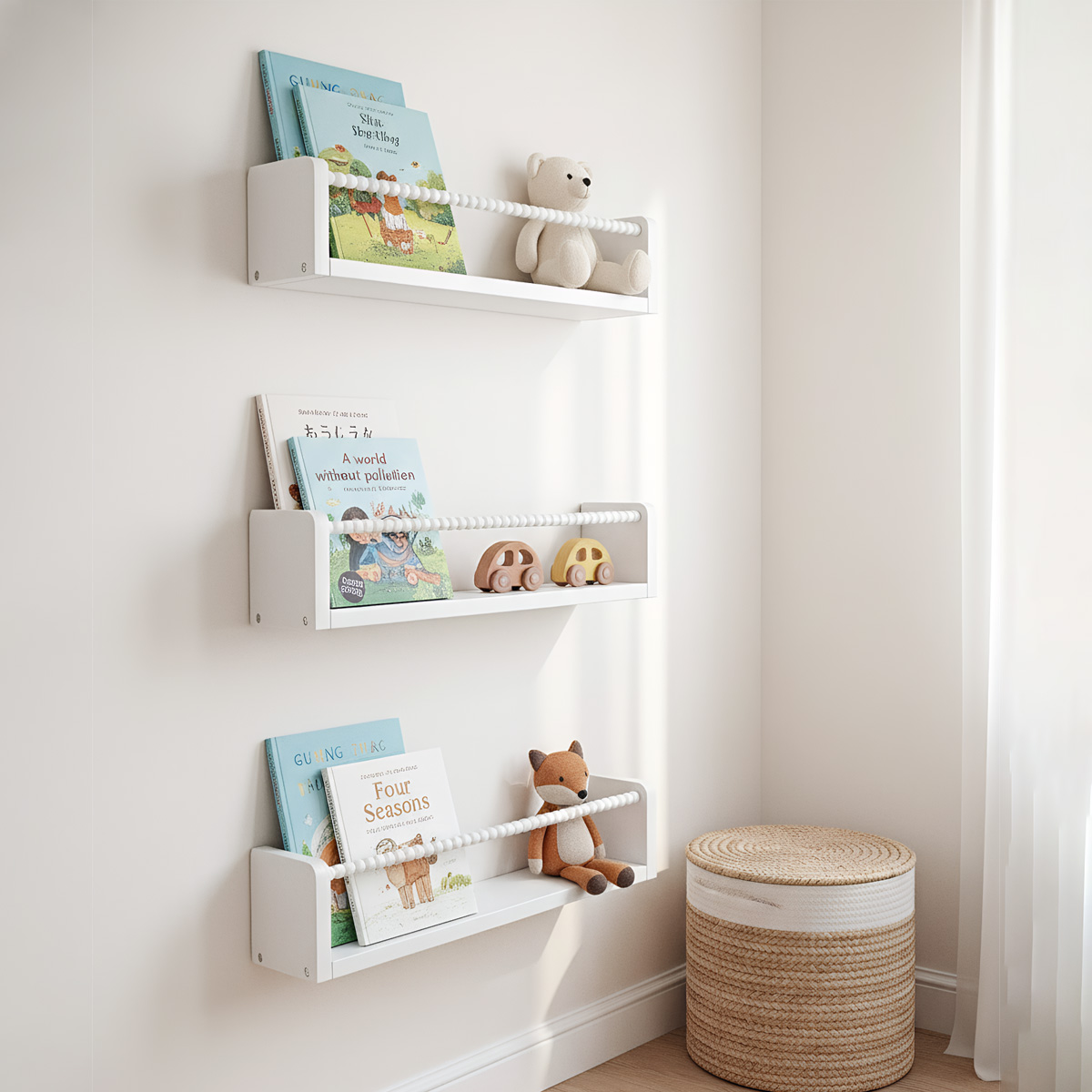 Nursery Book Shelves ,15.7 Inc - Baby Nursery Bookcase 评论和价格