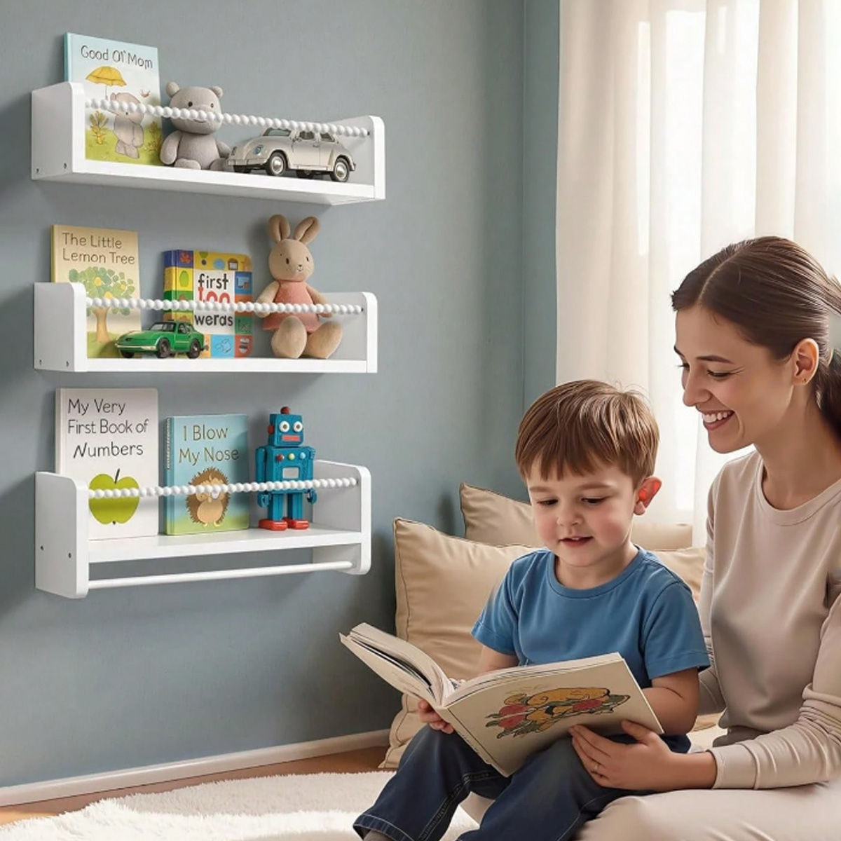Nursery Book Shelves ,15.7 Inc - Baby Nursery Bookcase 评论和价格