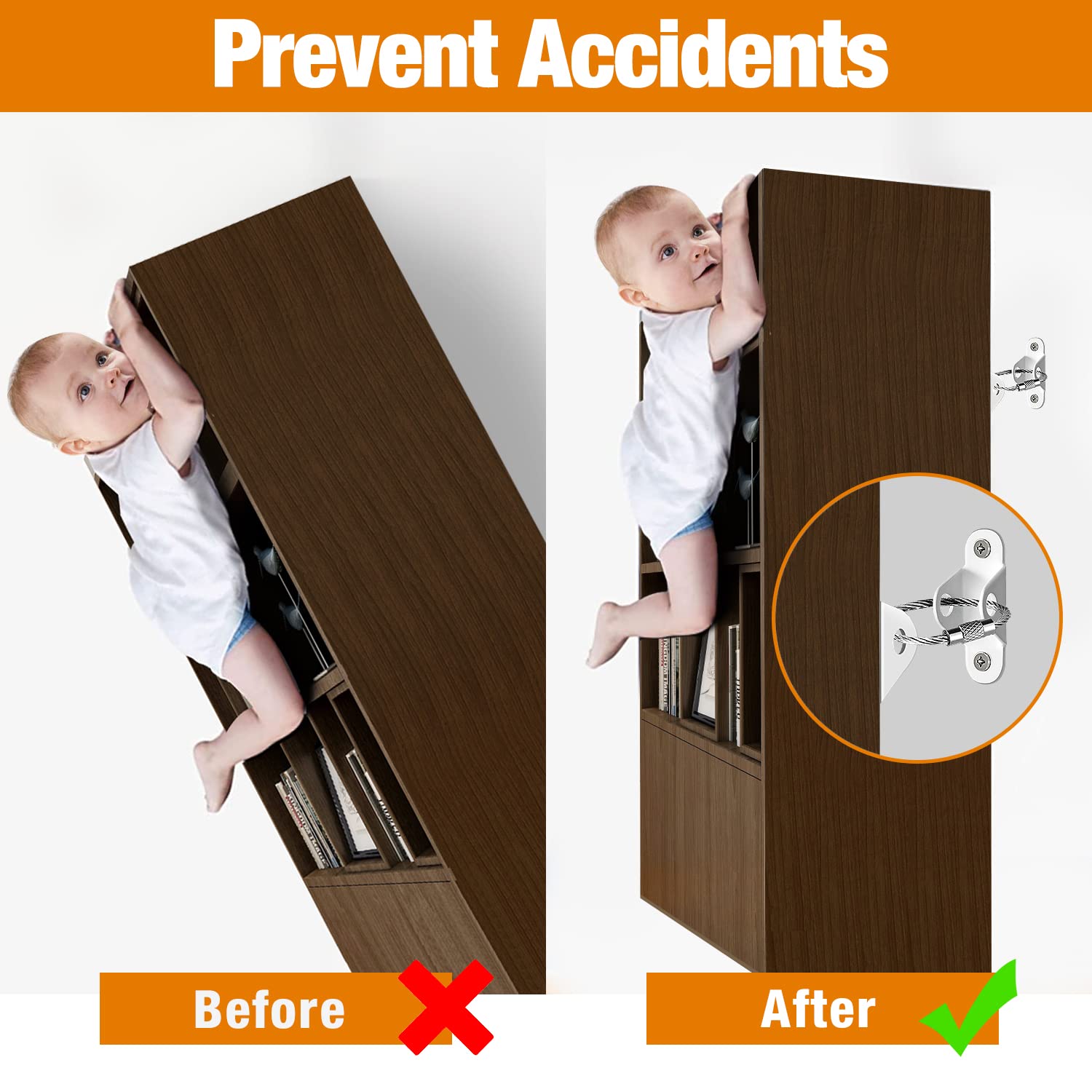 Anti-Baby Tilt Furniture Ancho - Baby Nursery Bookcase 评论和价格