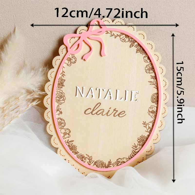 1pc Wooden Newborn Name Sign,  - Baby Nursery Name Sign 评论和价格