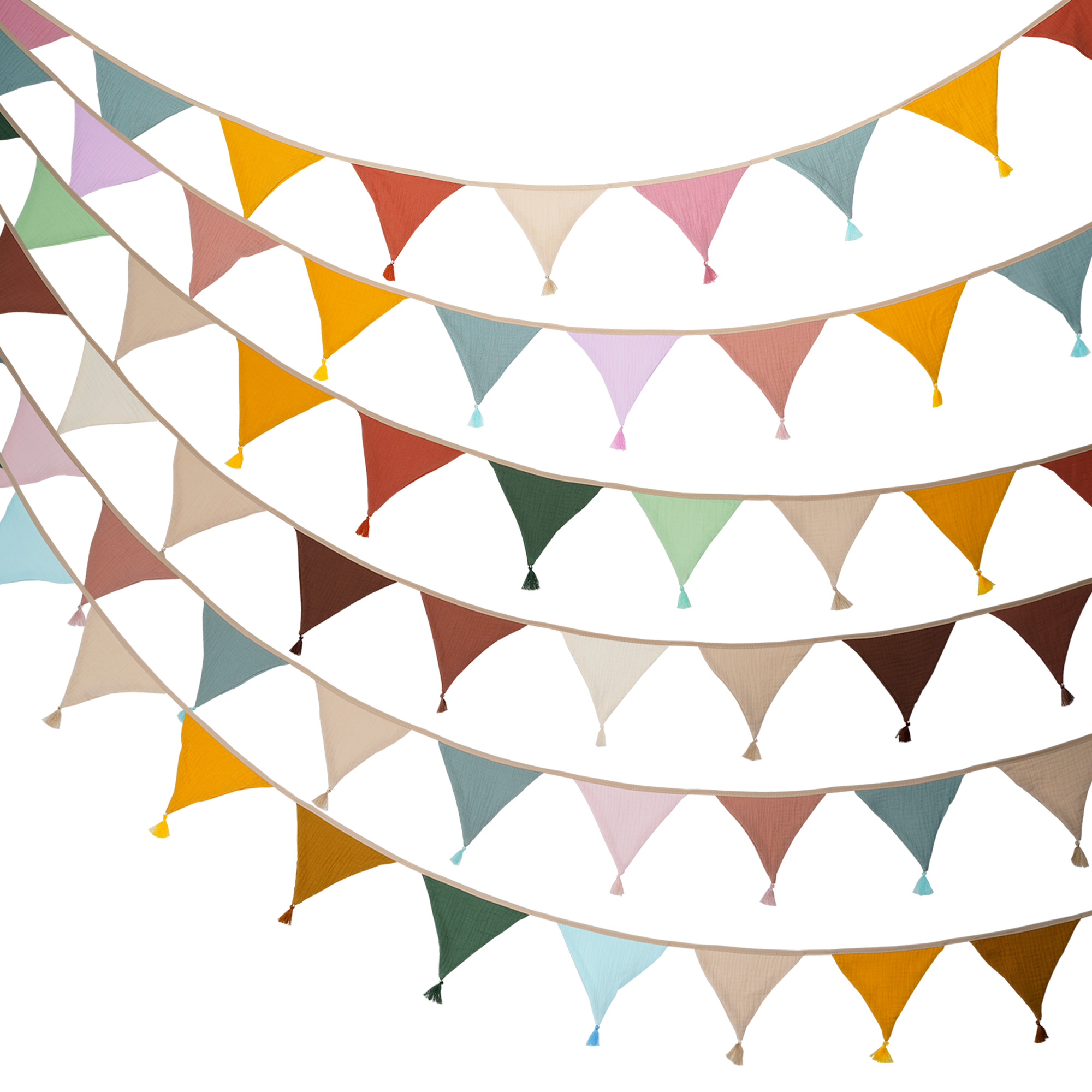 2.6M/8.5FT Nursery Fabric Bunt - Baby Nursery Garland 评论和价格