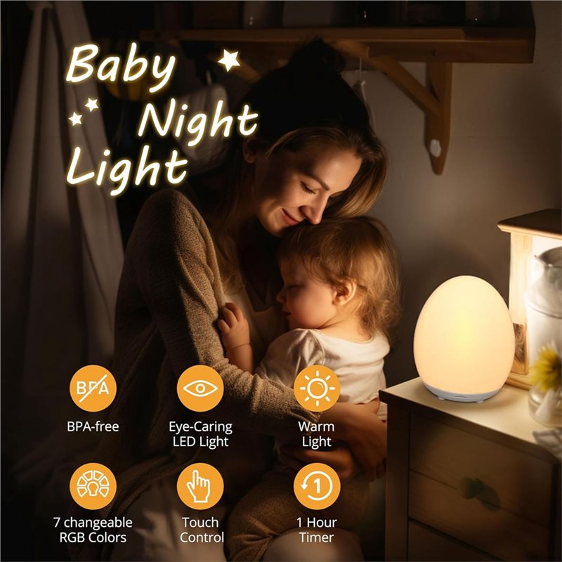 ABUG-Eye-Caring Baby Night Lig - Baby Nursery Egg Light 评论和价格
