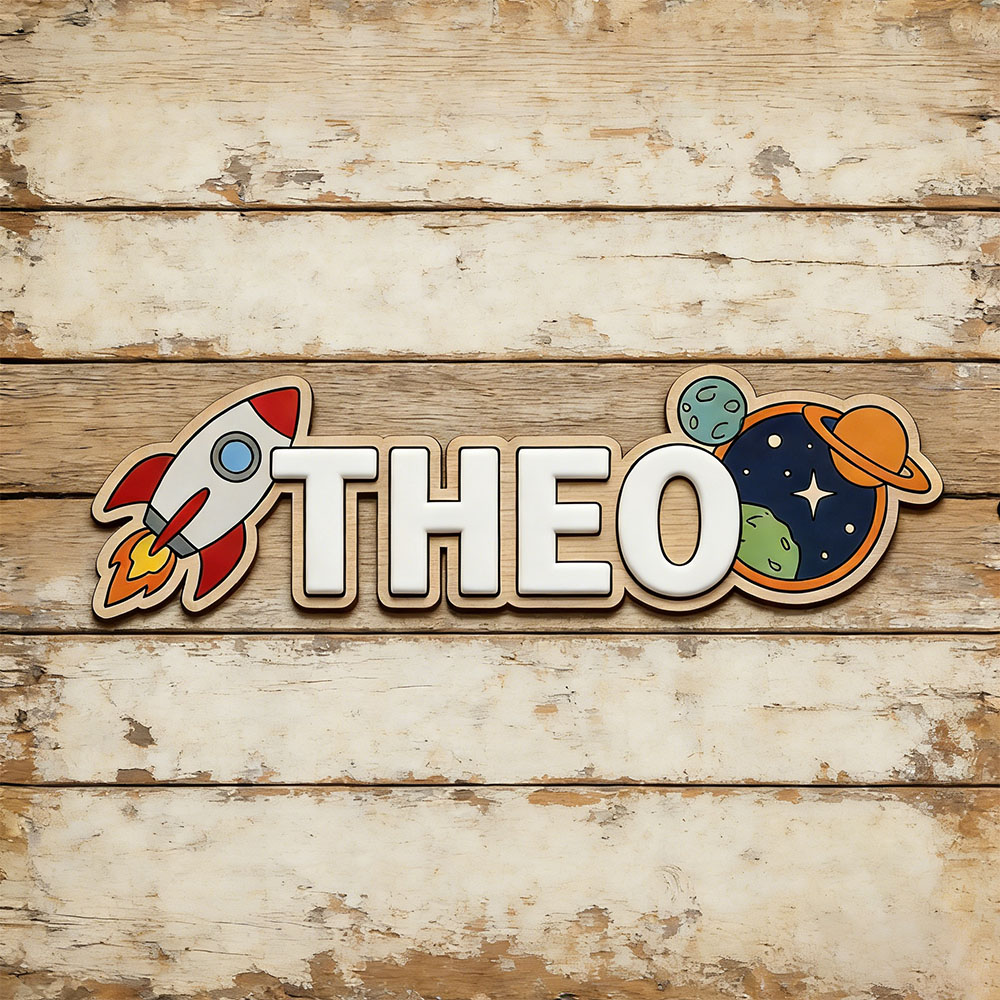 Personalized Space Rocket Name - Baby Nursery Name Sign 评论和价格