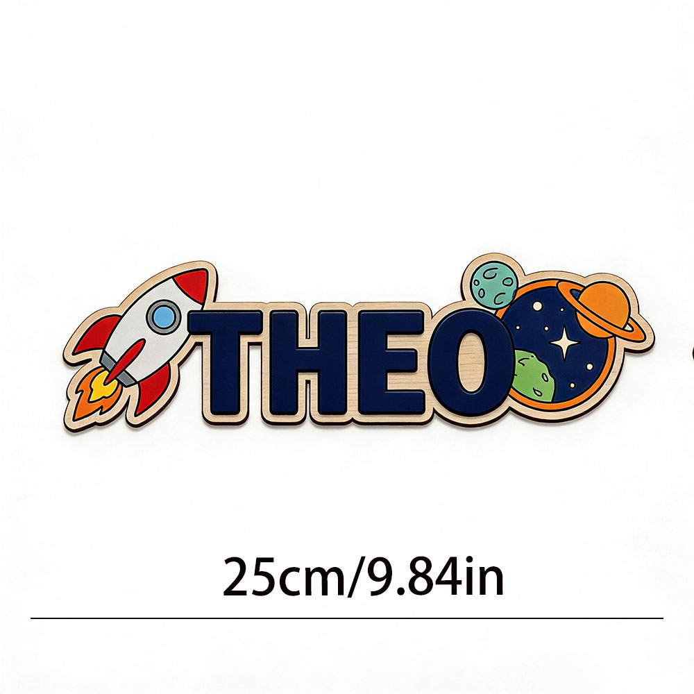Personalized Space Rocket Name - Baby Nursery Name Sign 评论和价格