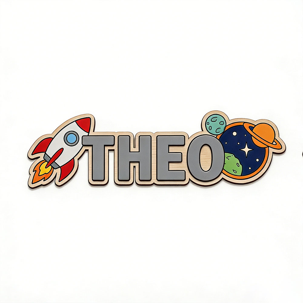 Personalized Space Rocket Name - Baby Nursery Name Sign 评论和价格