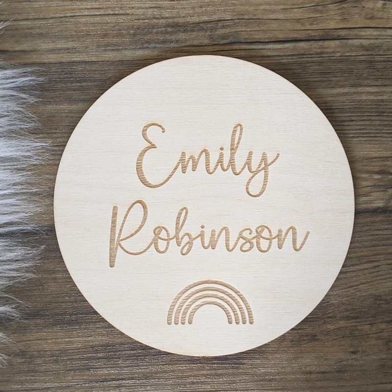 Engraved wood Nursery name sig - Baby Nursery Keepsake 评论和价格