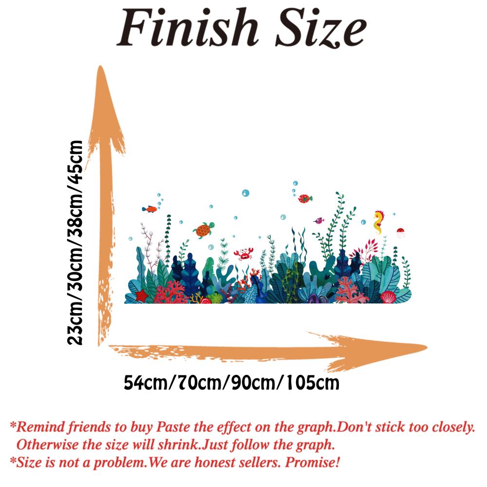 Large Under The Sea Grass Wall - Baby Nursery Under The Sea 评论和价格