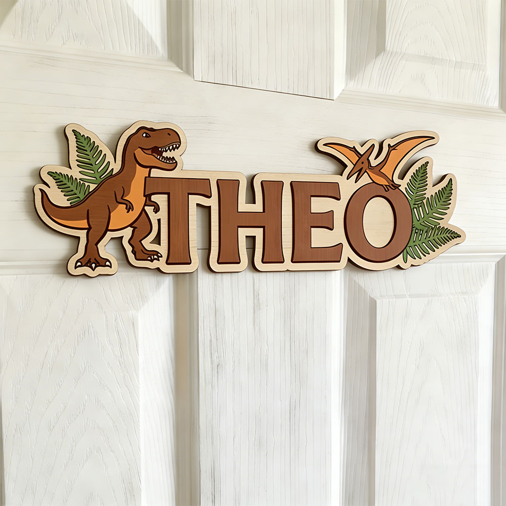 Personalized Dinosaur Name Sig - Baby Nursery Name Sign 评论和价格