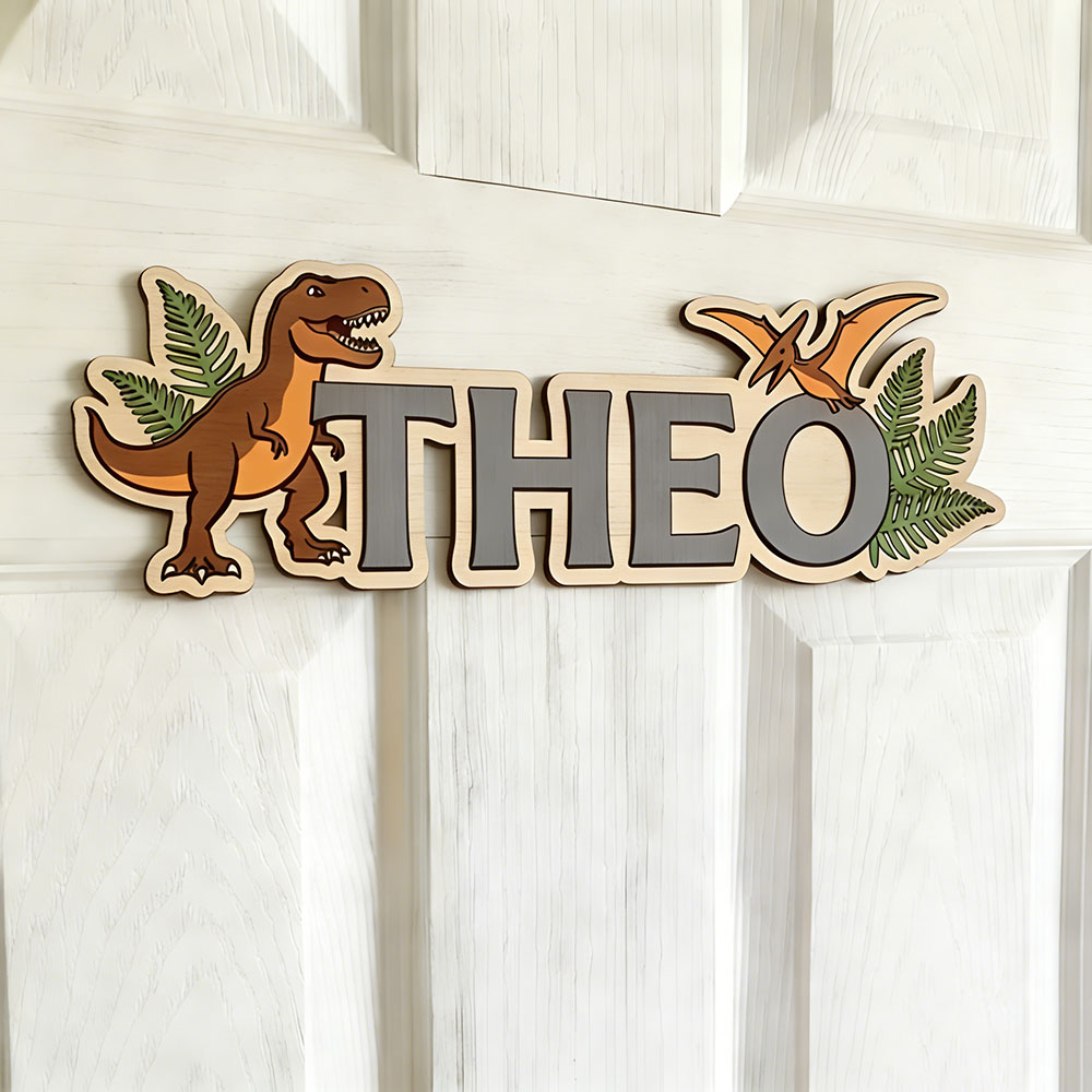 Personalized Dinosaur Name Sig - Baby Nursery Name Sign 评论和价格