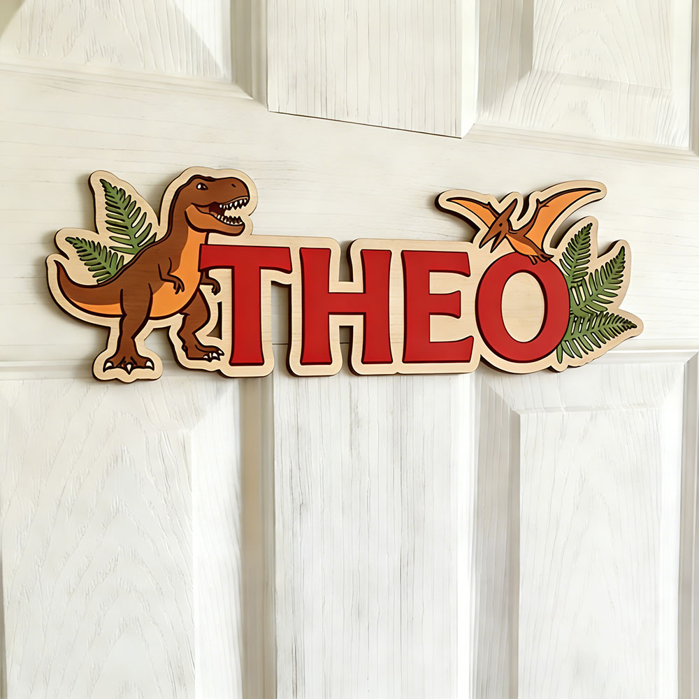 Personalized Dinosaur Name Sig - Baby Nursery Name Sign 评论和价格