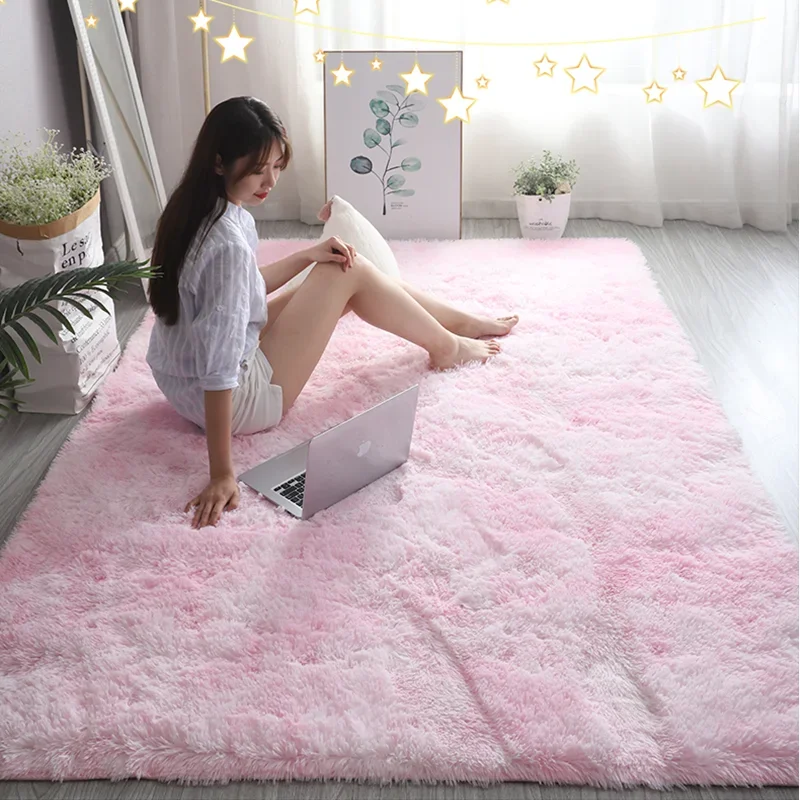 Pink Kids Carpet For Girls Bed - Soft Rug Nursery 评论和价格