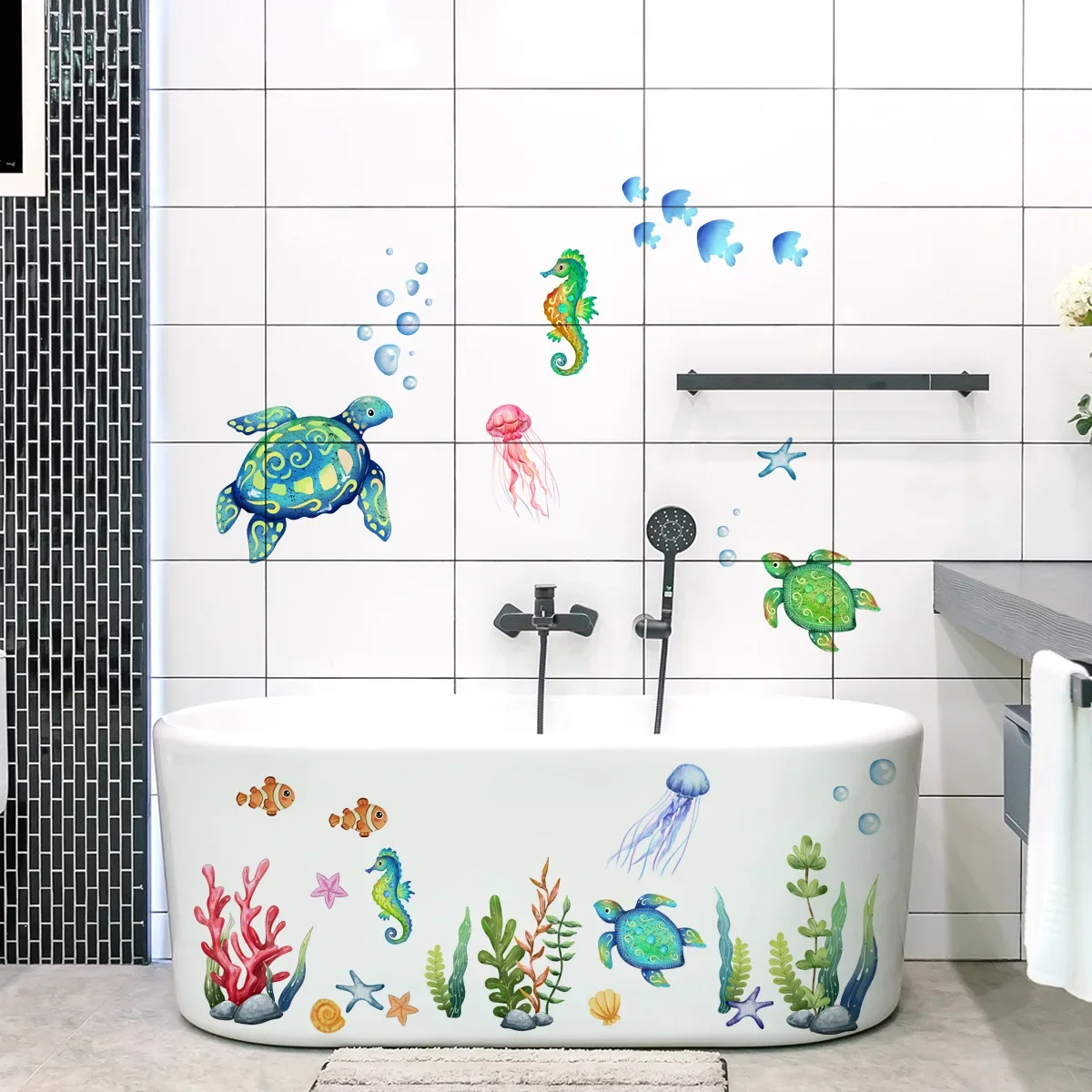 Ocean Wall Decals Under The Se - Baby Nursery Under The Sea 评论和价格