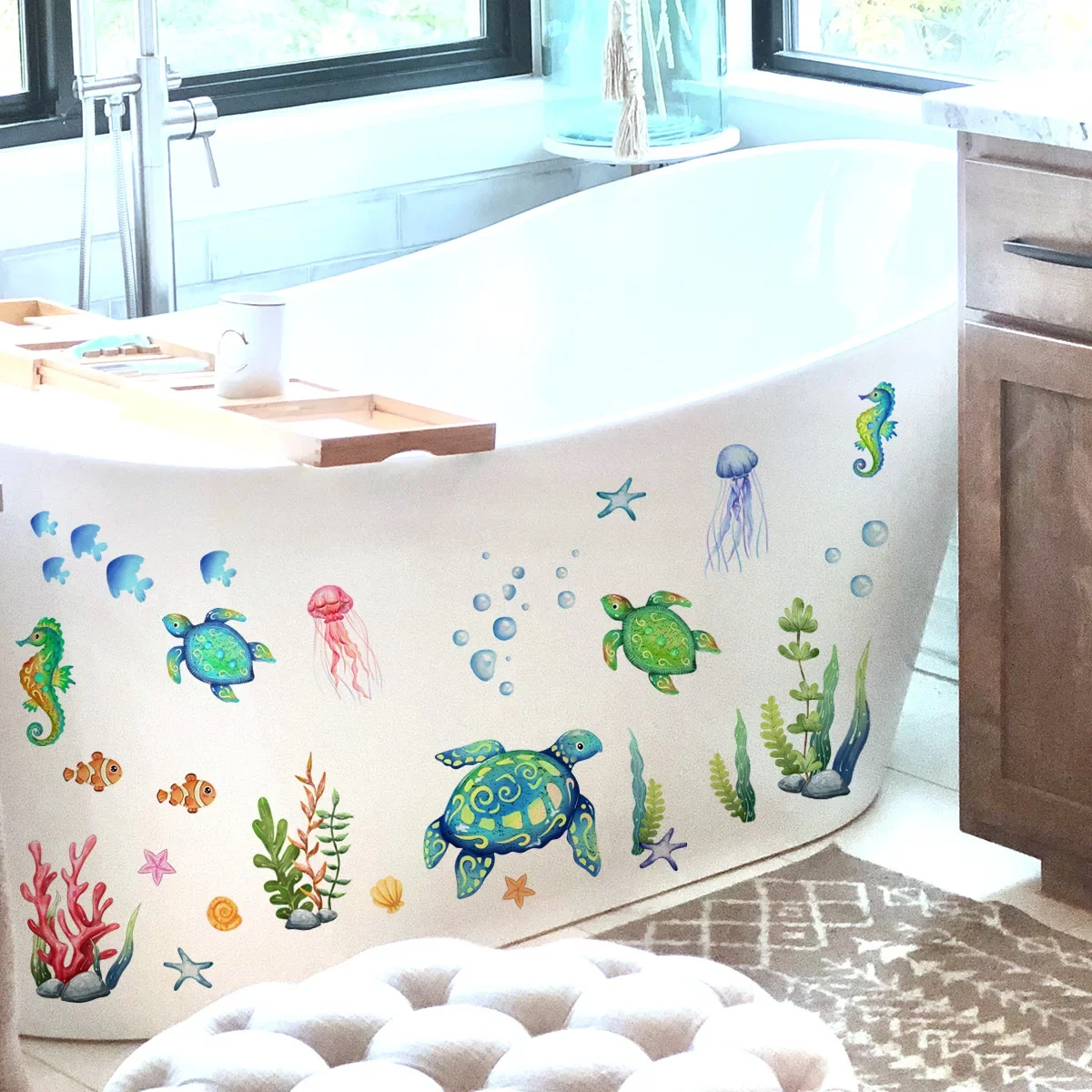 Ocean Wall Decals Under The Se - Baby Nursery Under The Sea 评论和价格