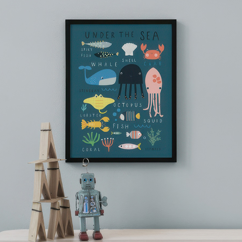 Under The Sea Print On The Far - Baby Nursery Under The Sea 评论和价格