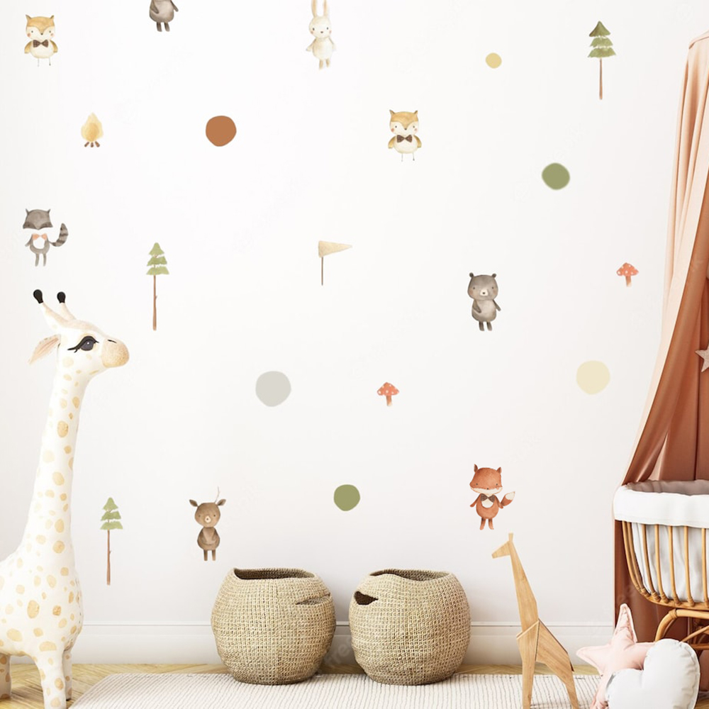 Cartoon Cute Fox Rabbit Animal - Baby Nursery Package 评论和价格