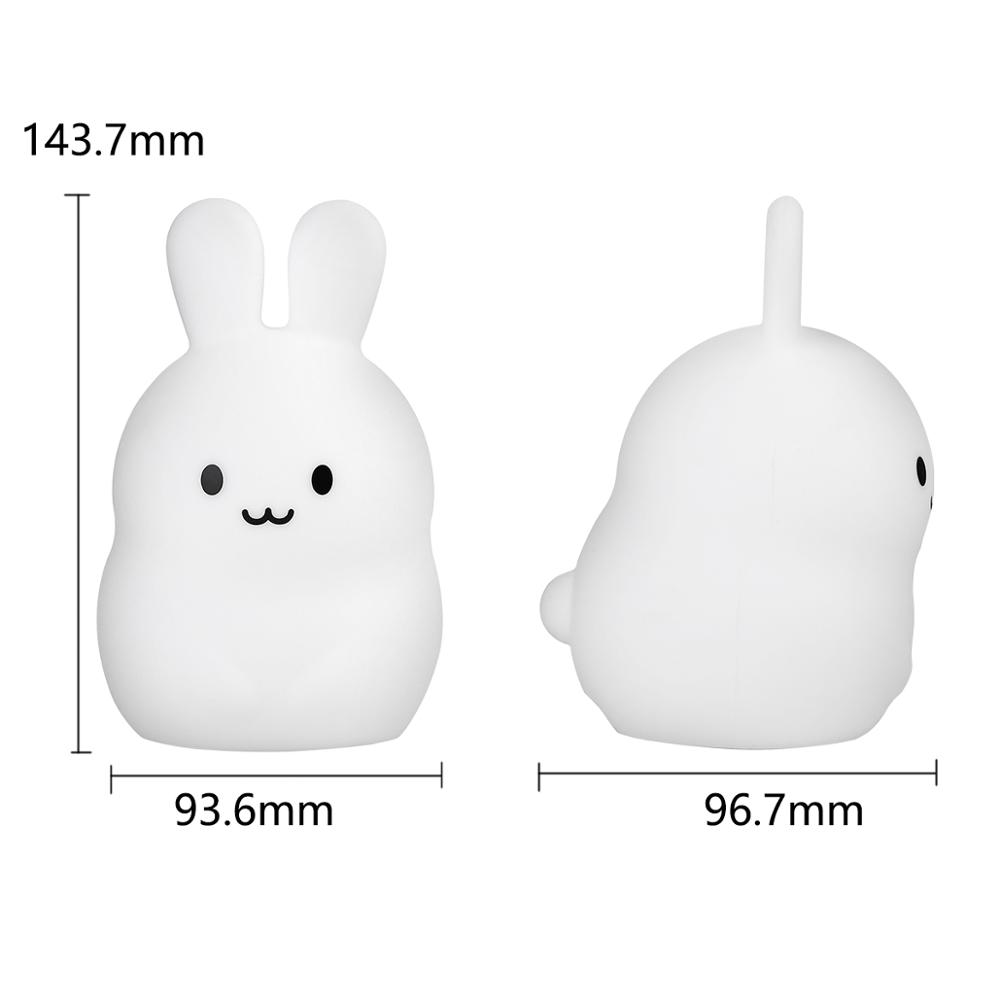 Touch Sensor Rabbit Night Ligh - Baby Nursery Egg Light 评论和价格