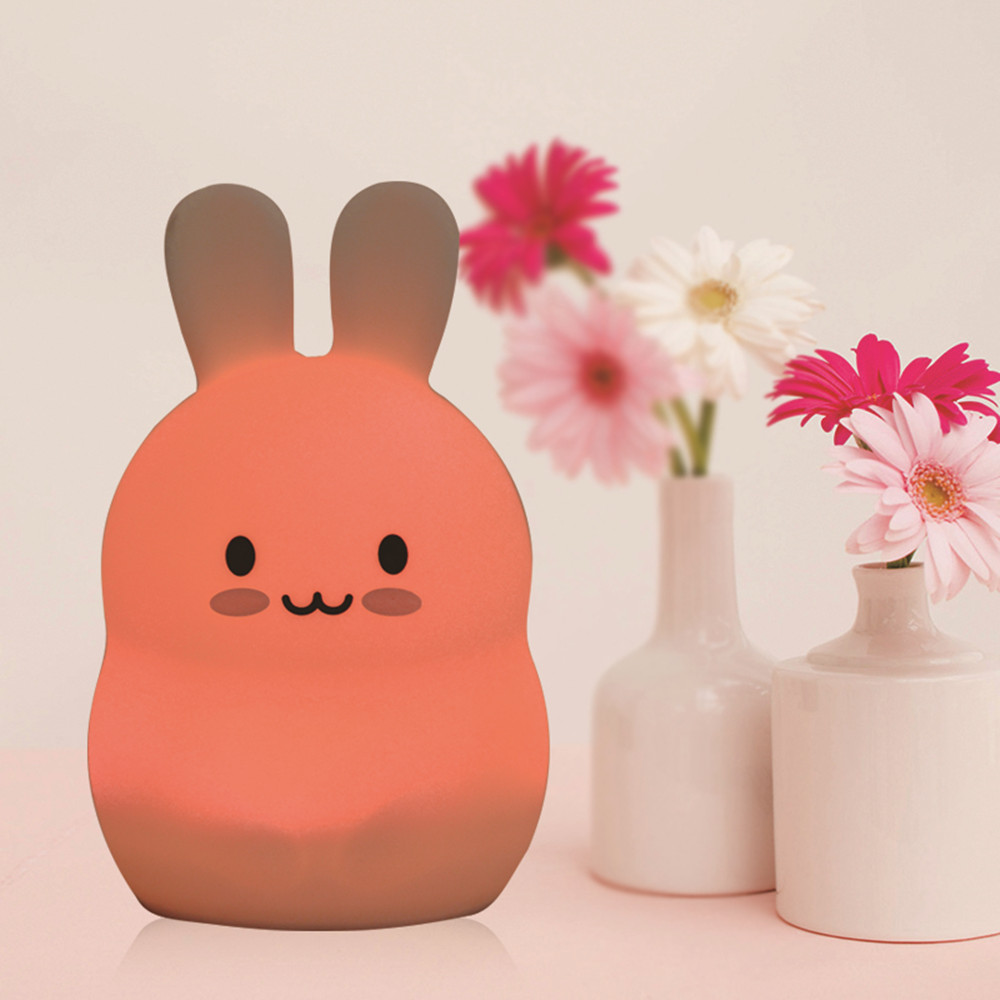 Touch Sensor Rabbit Night Ligh - Baby Nursery Egg Light 评论和价格