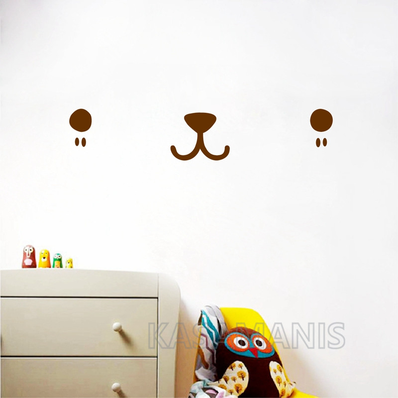 Cute Kawaii Face Wall Art Deca - Baby Nursery Package 评论和价格