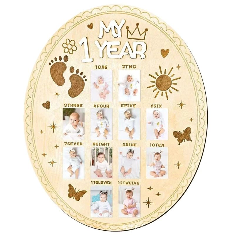 Wooden Baby Month Milestone Ph - Baby Nursery Keepsake 评论和价格