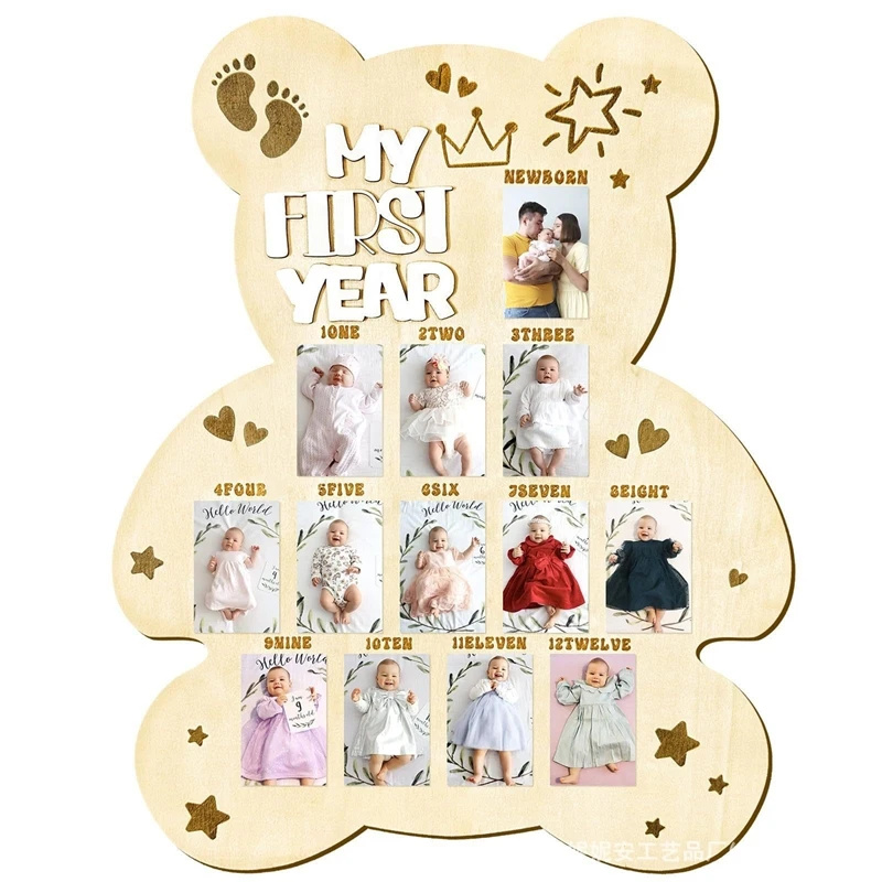 Wooden Baby Month Milestone Ph - Baby Nursery Keepsake 评论和价格