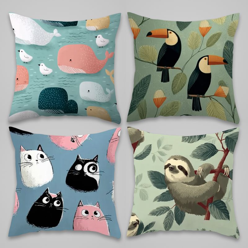 4 Piece Pillowcase Set Cute An - Baby Nursery Ocean 评论和价格